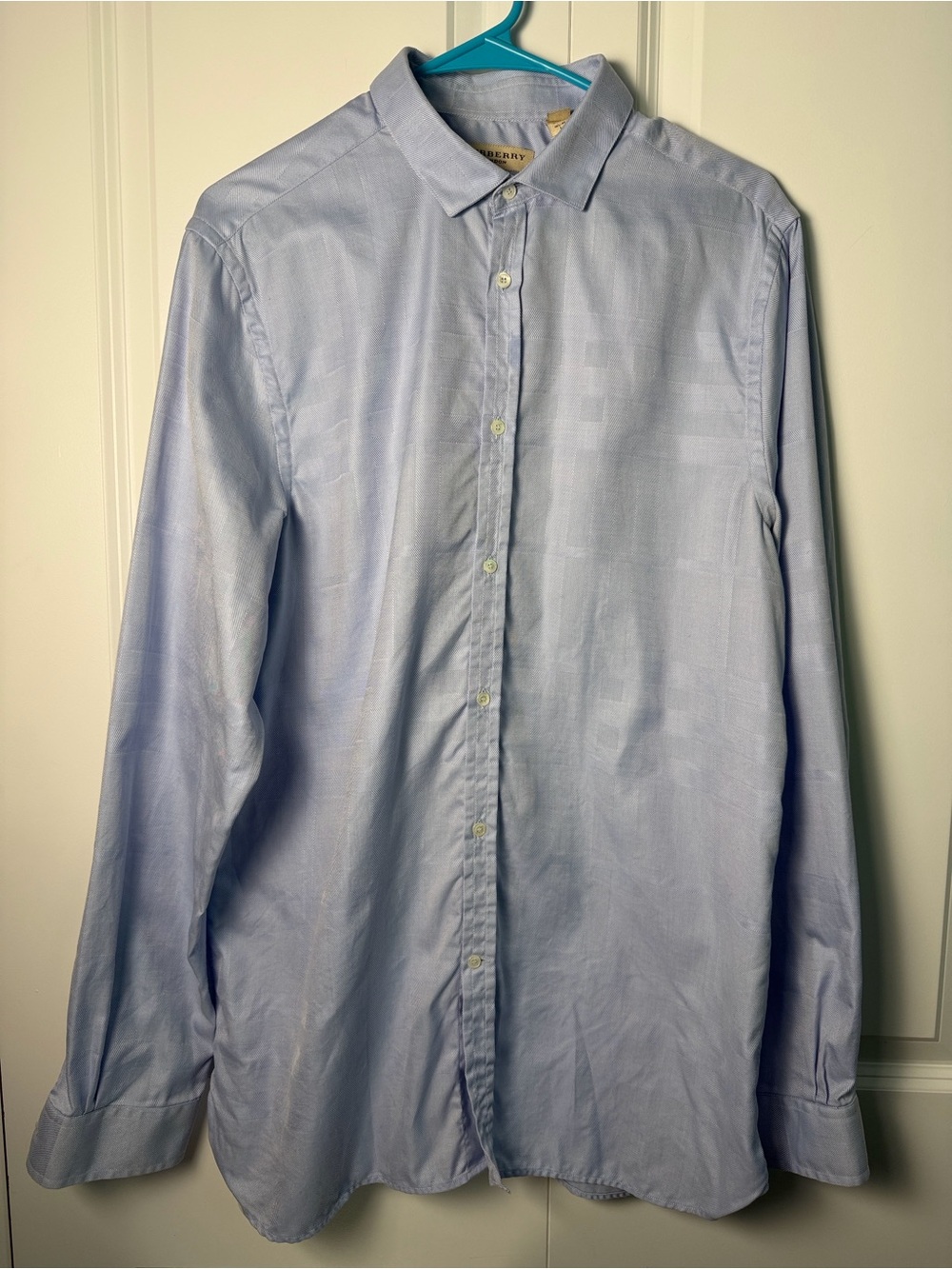 Burberry Light Blue Dress Shirt men’s sz large tailored